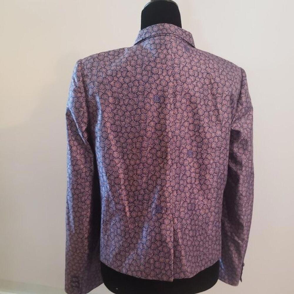 EUC Roberto Cavalli Italy Silk floral blazer jacket 46 - Picture 7 of 9